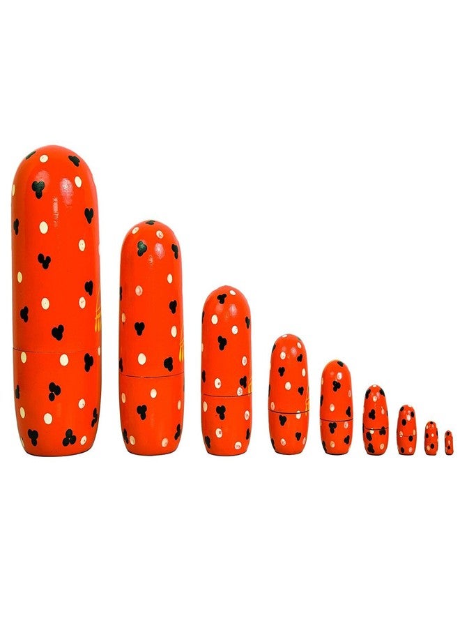 ات او اس 365 دمى خشبية متداخلة من ITOS365 (8 × 3.5 × 2.5، أحمر) - Image 4